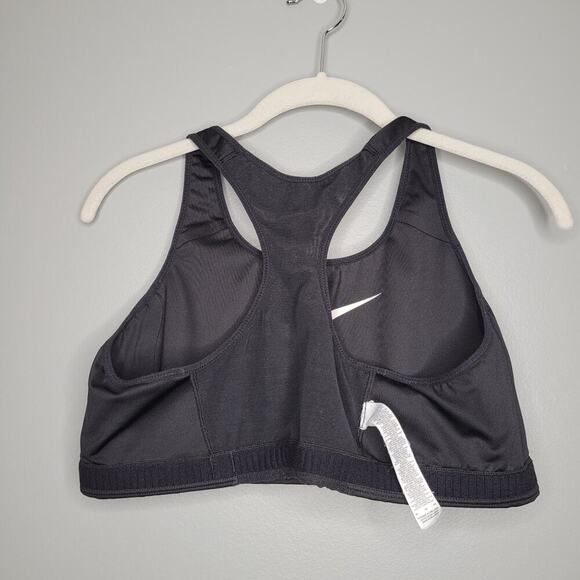 ASO Monica Friends Nike sports bra women's‎ size XL black white swoosh dri-fit - Picture 7 of 12
